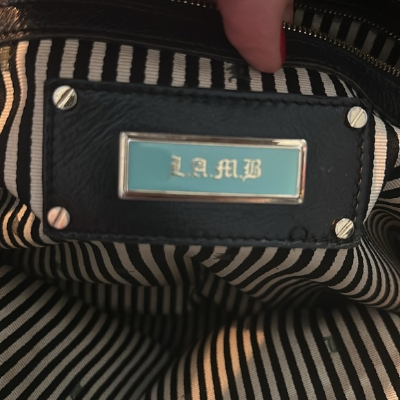 L.A.M.B. Black and Tan Tote with Quilted Design - Picture 5 of 5